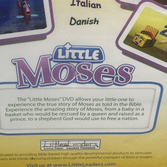 Little Leaders "Little Moses" DVD Learn Biblical Story & Counting Skills New - Picture 4 of 6